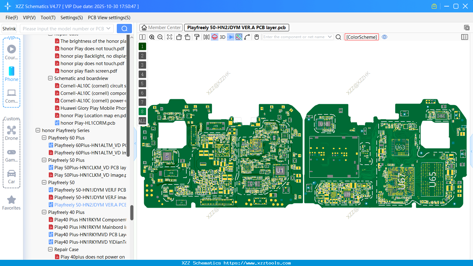 Honor Playfreely 50-HN2JDYM VER.A PCB Layer